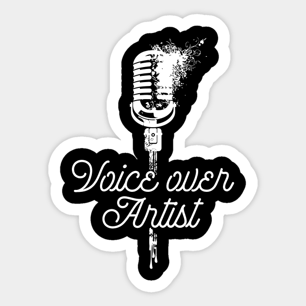 Voice Over Artist Shirt Microphone Actor Actress Filmmaker Sticker by celeryprint